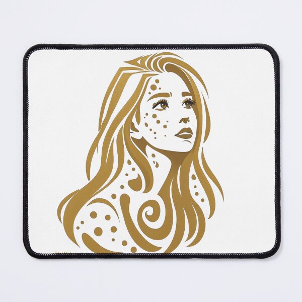 Item preview, Dajana Collins Golden Freckle Muse – Elegant Abstract Portrait designed and sold by Collins Design.