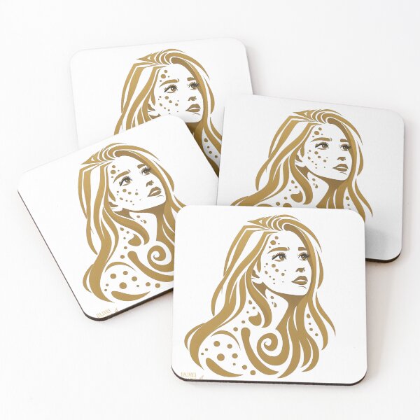 Item preview, Dajana Collins Golden Freckle Muse – Elegant Abstract Portrait designed and sold by Collins Design.