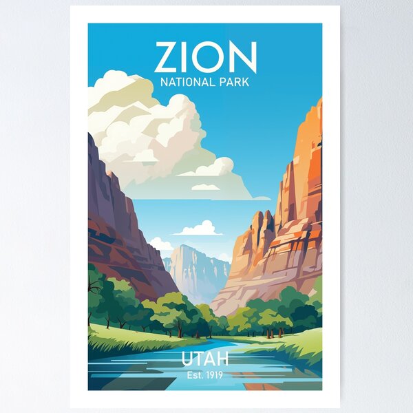 Artikel-Vorschau von ZION NATIONALPARK REISEKUNST, designt und verkauft von MarkedArtPrints.