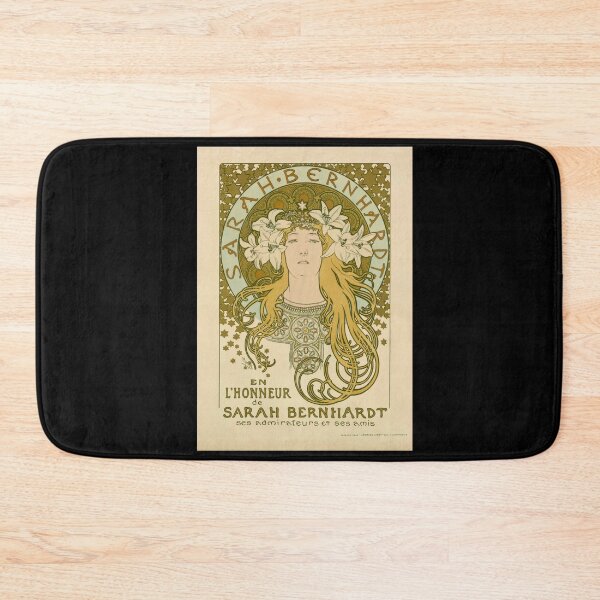 Item preview, Sarah Bernhardt by Alphonse Mucha | 1897 Art Nouveau Poster | Elegant Vintage Floral Tribute | Theater Icon Wall Art designed and sold by artofuniverse.
