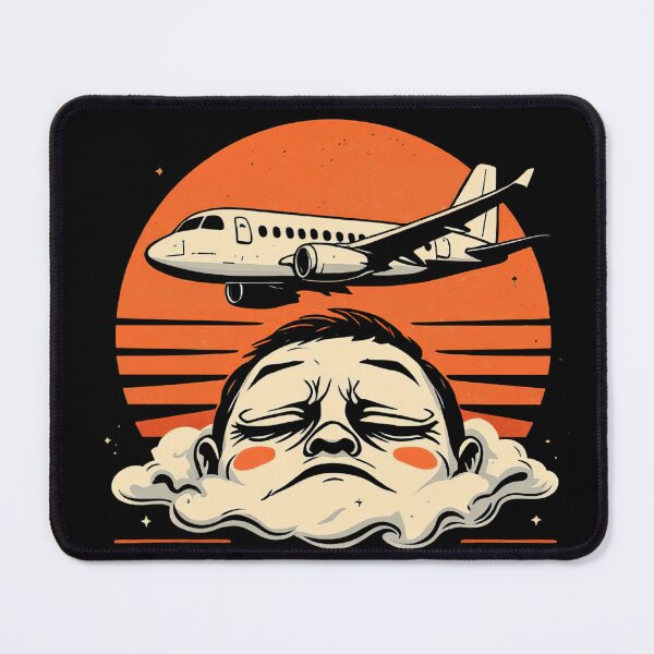 Item preview, There is a poster with a man with a sad face and a plane in the background designed and sold by cafegrafis.