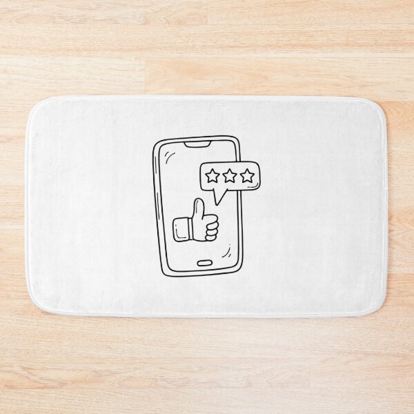Item preview, Smartphone showing rate screen with thumbs up icon rate stars designed and sold by rasagamastore.