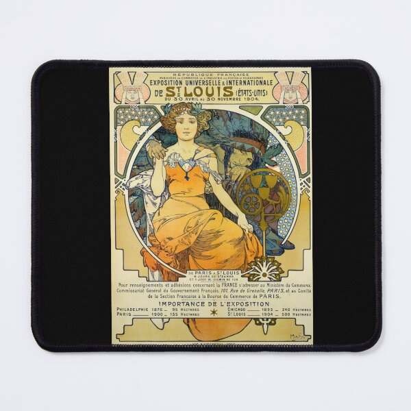 Item preview, St. Louis World’s Fair Poster by Alphonse Mucha 1904 | Art Nouveau French Expo Print | Vintage Decorative Wall Art designed and sold by artofuniverse.