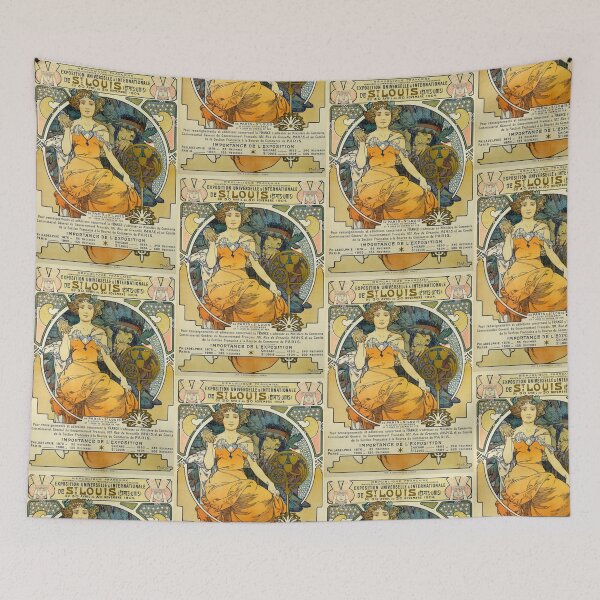 Item preview, St. Louis World’s Fair Poster by Alphonse Mucha 1904 | Art Nouveau French Expo Print | Vintage Decorative Wall Art designed and sold by artofuniverse.