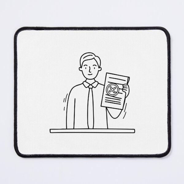 Item preview, Job applicant holding a document with REJECTED stamp designed and sold by rasagamastore.