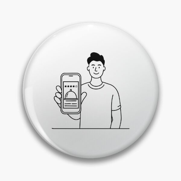 Item preview, Friend showing a phone screen with a restaurant menu photo designed and sold by rasagamastore.