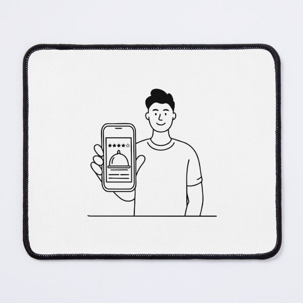 Item preview, Friend showing a phone screen with a restaurant menu photo designed and sold by rasagamastore.