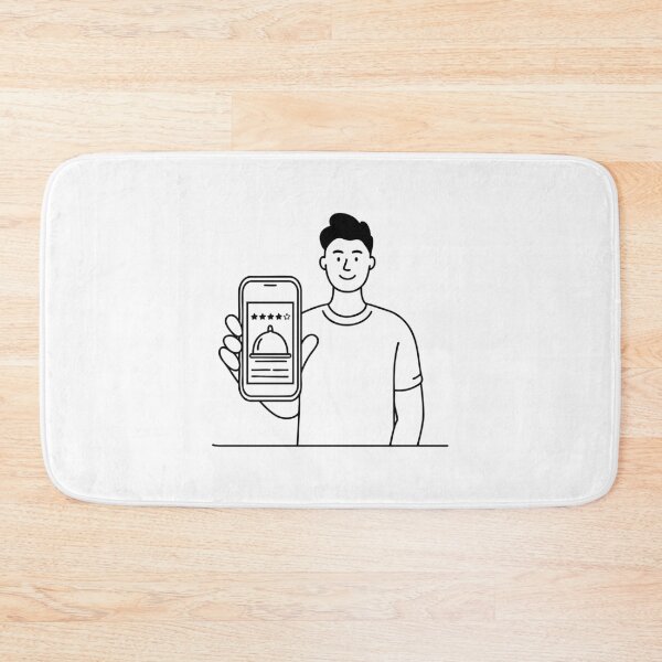 Item preview, Friend showing a phone screen with a restaurant menu photo designed and sold by rasagamastore.