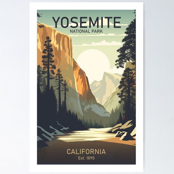 Item preview, YOSEMITE NATIONAL PARK TRAVEL ART designed and sold by MarkedArtPrints.