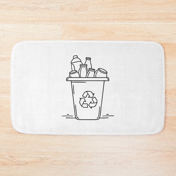 Item preview, Plastic cups and cans in a recycling bin on a street designed and sold by rasagamastore.