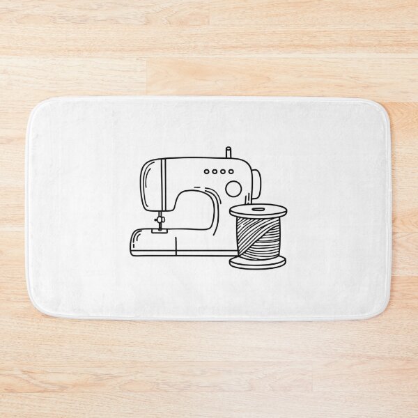 Item preview, Reel of thread with sewing machine in the background designed and sold by rasagamastore.