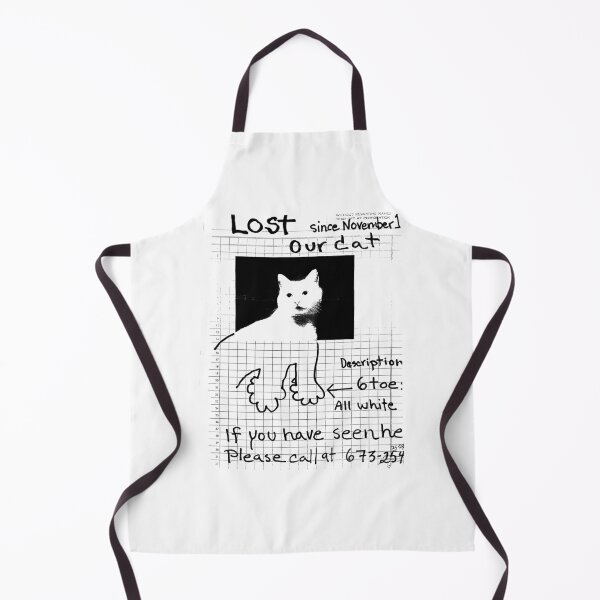 Item preview, Missing Cute White Cat Portrait Illustration designed and sold by TellUsTheStory.