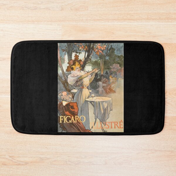 Item preview, Figaro Illustr Cover by Alphonse Mucha c.1896 | Art Nouveau Magazine Poster | Elegant Vintage French Woman Wall Art Print designed and sold by artofuniverse.