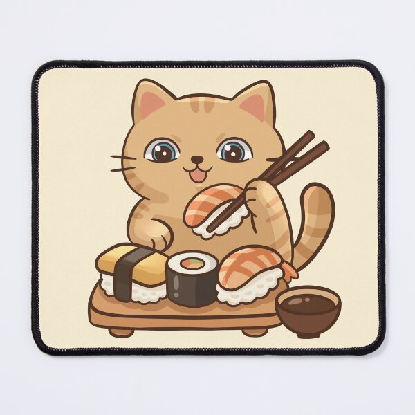 Item preview, Neko Loves Sushi designed and sold by Aichan01.