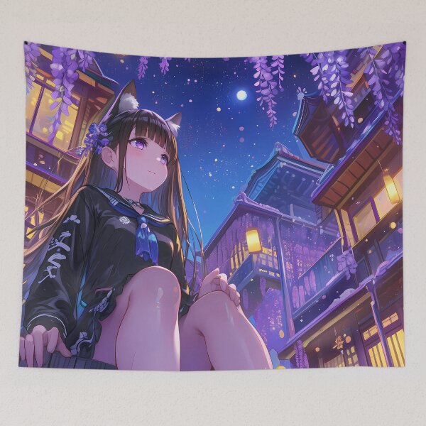 Item preview, Anime Noshiro Azur Lane Game Yukata Moonlit Wisteria Dream designed and sold by juniorcastros.