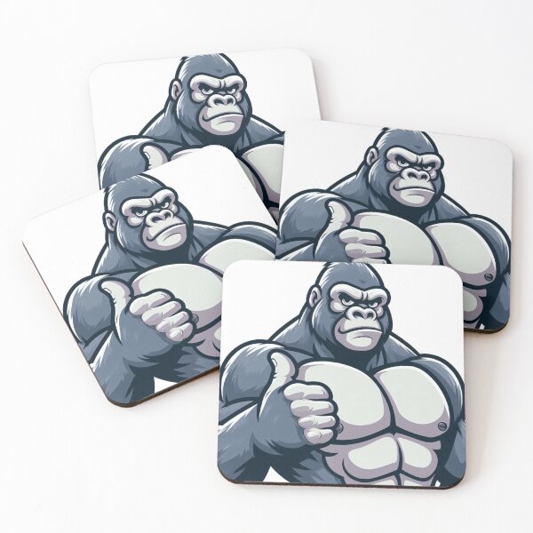 Item preview, Confident Gorilla Thumbs Up – Strong Cartoon Animal Art designed and sold by Confuzz1ed.