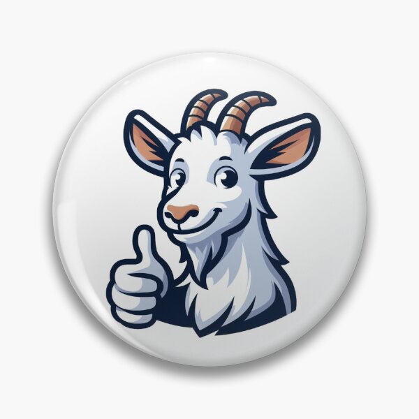 Item preview, Quirky Goat Thumbs Up – Funny Cartoon Farm Animal designed and sold by Confuzz1ed.