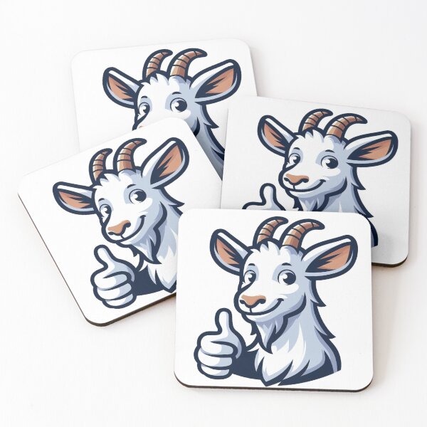 Item preview, Quirky Goat Thumbs Up – Funny Cartoon Farm Animal designed and sold by Confuzz1ed.