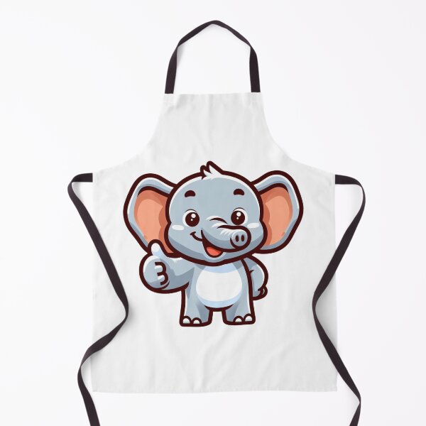 Item preview, Friendly Elephant Thumbs Up – Cute Cartoon Animal Art designed and sold by Confuzz1ed.