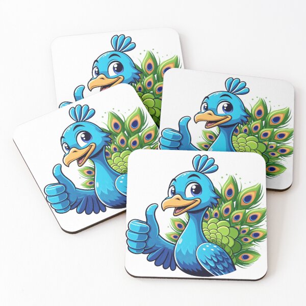 Item preview, Colorful Peacock Thumbs Up – Cheerful Bird Cartoon designed and sold by Confuzz1ed.