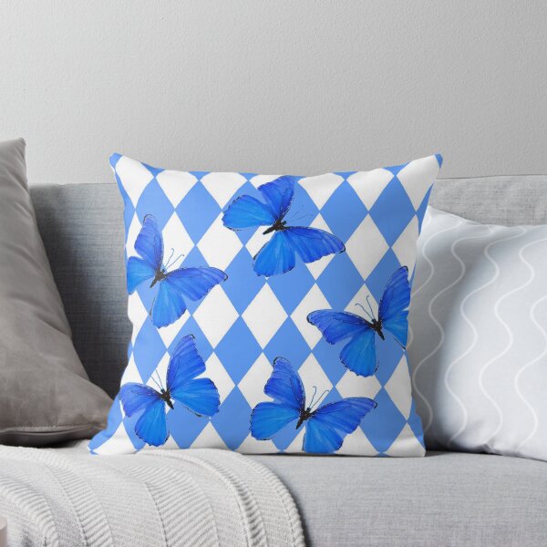 Item preview, BLUE BUTTERFLIES & ARGYLE PATTERNS designed and sold by sharlesart.
