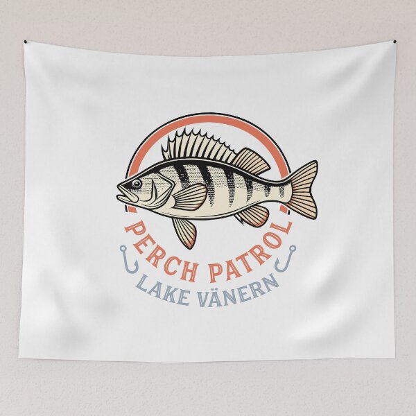 Aperçu de l'œuvre Perch Patrol Lake Vanern Suède Pêche créée et vendue par AntiqueImages.