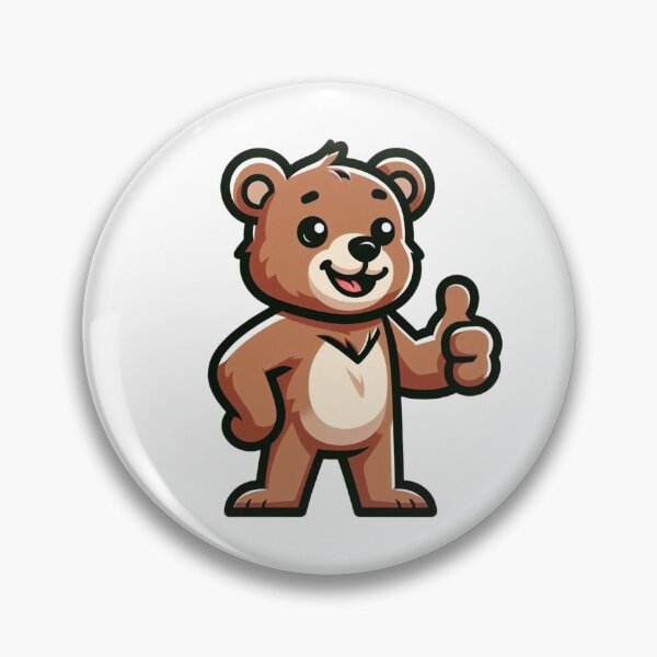 Item preview, Confident Cartoon Bear Thumbs Up – Friendly Animal Art designed and sold by Confuzz1ed.