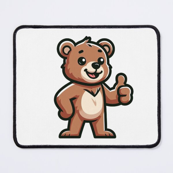 Item preview, Confident Cartoon Bear Thumbs Up – Friendly Animal Art designed and sold by Confuzz1ed.