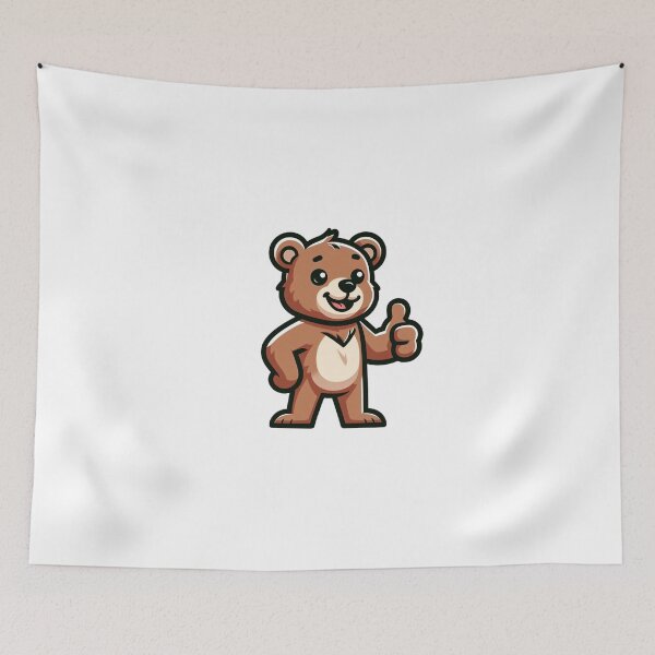 Item preview, Confident Cartoon Bear Thumbs Up – Friendly Animal Art designed and sold by Confuzz1ed.