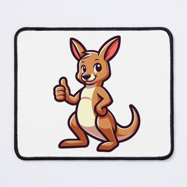 Item preview, Cartoon Kangaroo Thumbs Up – Happy Aussie Animal Art designed and sold by Confuzz1ed.