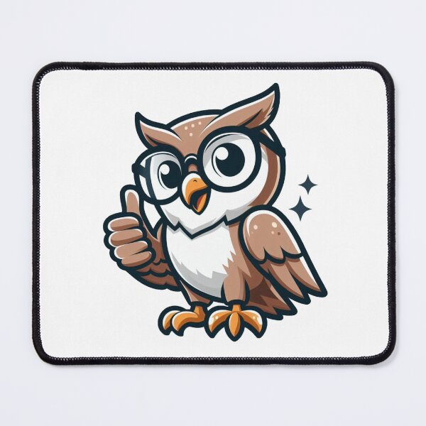 Item preview, Smart Owl Thumbs Up – Clever Animal Cartoon designed and sold by Confuzz1ed.