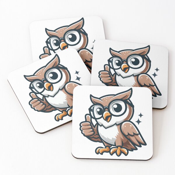 Item preview, Smart Owl Thumbs Up – Clever Animal Cartoon designed and sold by Confuzz1ed.