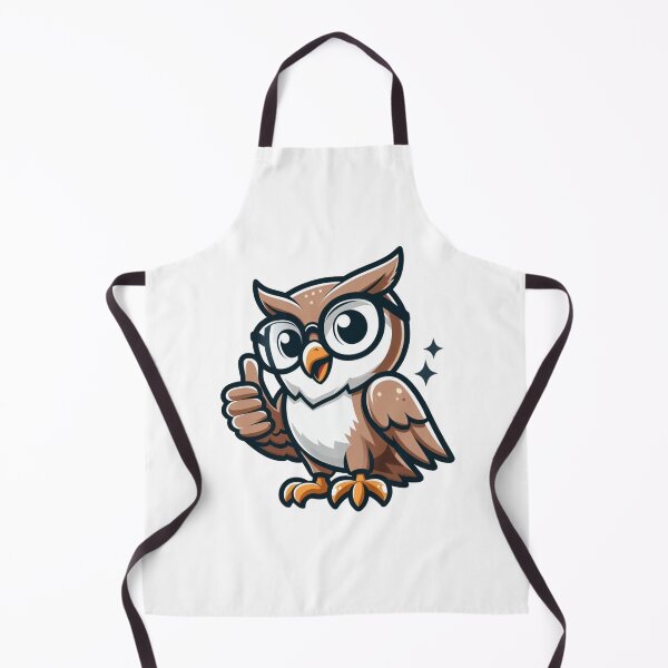 Item preview, Smart Owl Thumbs Up – Clever Animal Cartoon designed and sold by Confuzz1ed.