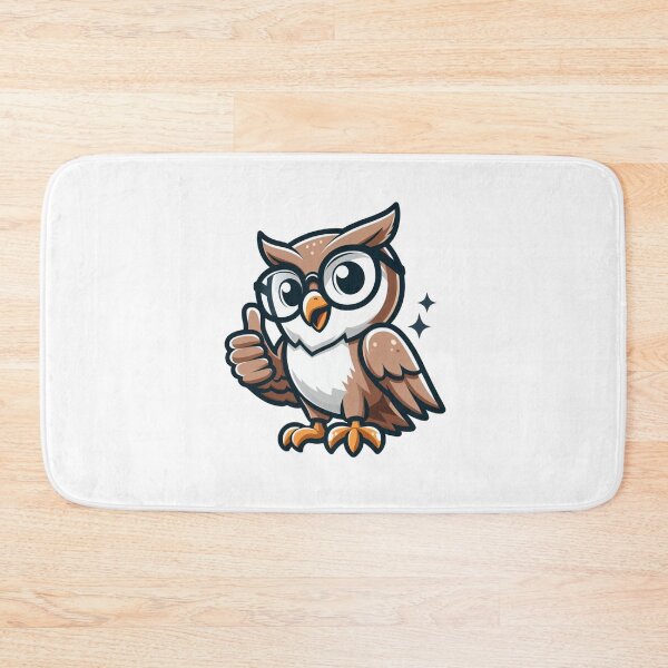 Item preview, Smart Owl Thumbs Up – Clever Animal Cartoon designed and sold by Confuzz1ed.