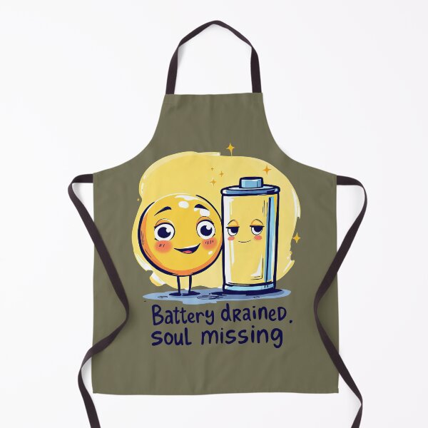 Item preview, A cartoon image of a battery and a glass of water designed and sold by cafegrafis.