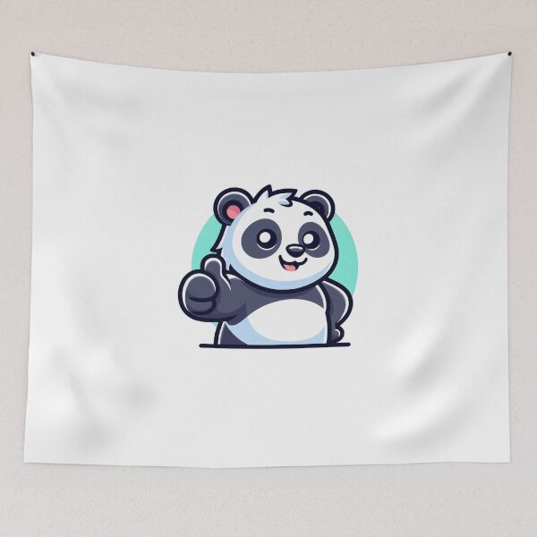 Item preview, Panda Giving Thumbs Up – Cute Positive Cartoon designed and sold by Confuzz1ed.