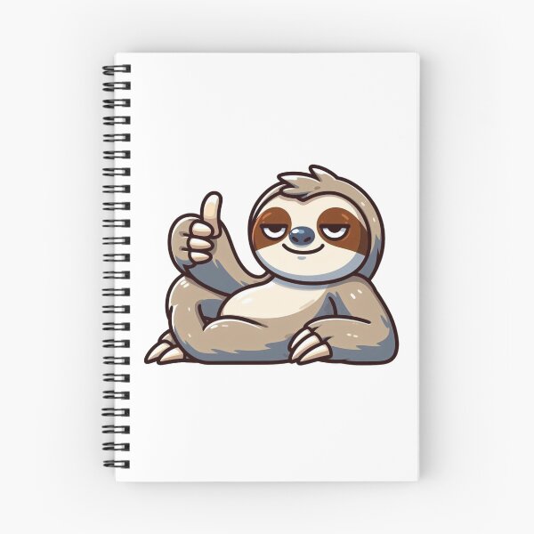 Item preview, Sleepy Sloth Thumbs Up – Relaxed Animal Cartoon designed and sold by Confuzz1ed.