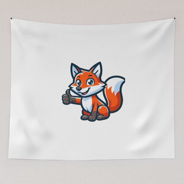 Item preview, Cartoon Fox Giving Thumbs Up – Cheerful Animal Art designed and sold by Confuzz1ed.