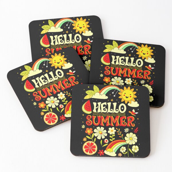 Item preview, Colorful Summer Vibes – Hot Sun, Flowers & Fruits designed and sold by VikArtStudio.