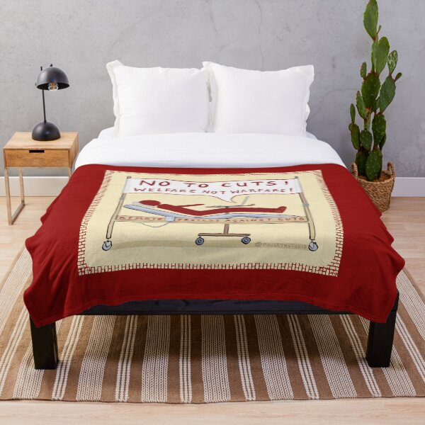 Item preview, No To Cuts! Disabled person protests from bed designed and sold by PaulaJKnight .