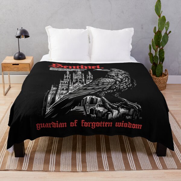 Item preview, Gothic Raven on Cathedral – Dark Mysterious Bird Art designed and sold by Belarte.shop.