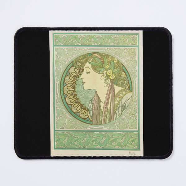 Item preview, Job Cigarettes Poster by Alphonse Mucha | 1901 Art Nouveau Smoking Print | La Dame aux Magnolias | Vintage Woman Wall Art|Elegant Tobacco Ad designed and sold by artofuniverse.