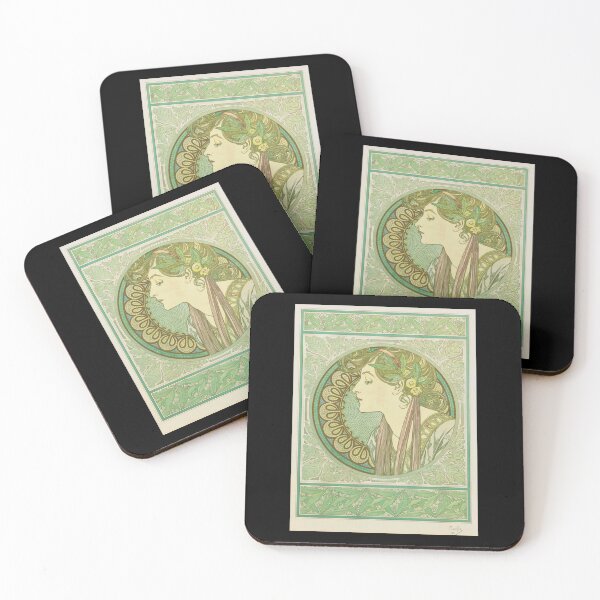 Item preview, Job Cigarettes Poster by Alphonse Mucha | 1901 Art Nouveau Smoking Print | La Dame aux Magnolias | Vintage Woman Wall Art|Elegant Tobacco Ad designed and sold by artofuniverse.