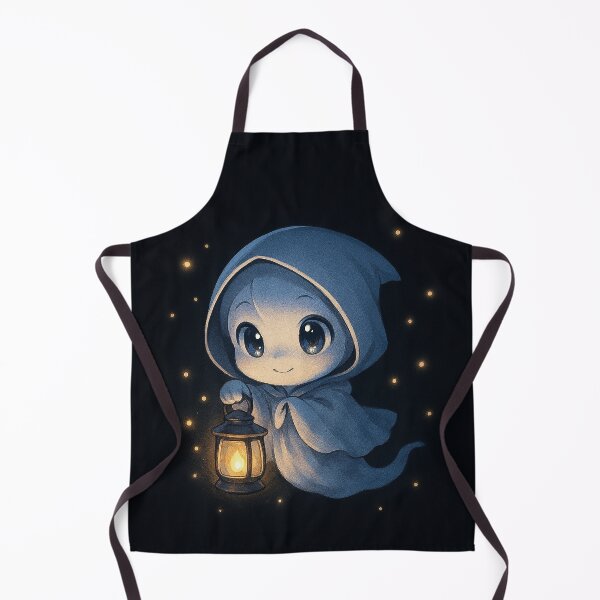 Item preview, Cute little ghost wearing a hooded cloak designed and sold by FluffyGallery.