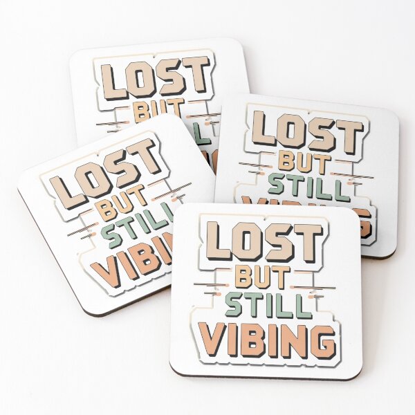 Item preview, LOST BUT STILL VIBING – Retro Minimalist Sticker designed and sold by Feel It All Club.