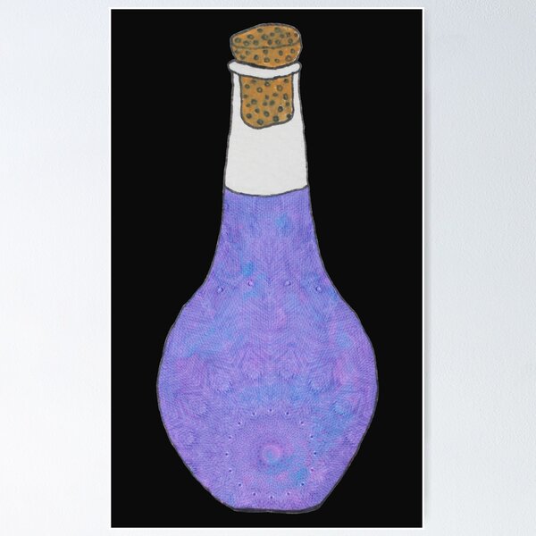 Item preview, Botella de poción con estampado morado designed and sold by SCArtAndGames.
