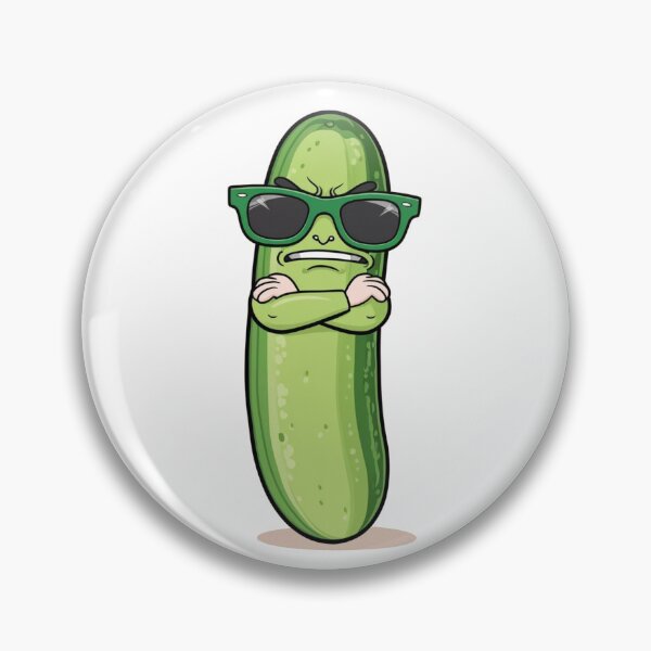 Item preview, Cool Angry Pickle with Attitude designed and sold by PinkiPop Studio.