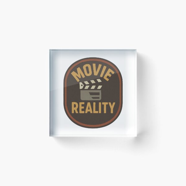 Item preview, Movie Reality – Retro Badge Between Fiction & Truth designed and sold by LoomisDreams.