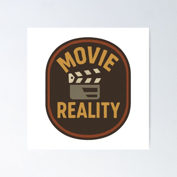 Item preview, Movie Reality – Retro Badge Between Fiction & Truth designed and sold by LoomisDreams.