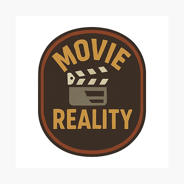 Item preview, Movie Reality – Retro Badge Between Fiction & Truth designed and sold by LoomisDreams.